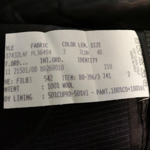 NEW $895 Men's pinstripe suit Bloomingales 40L - Picture 5 of 9